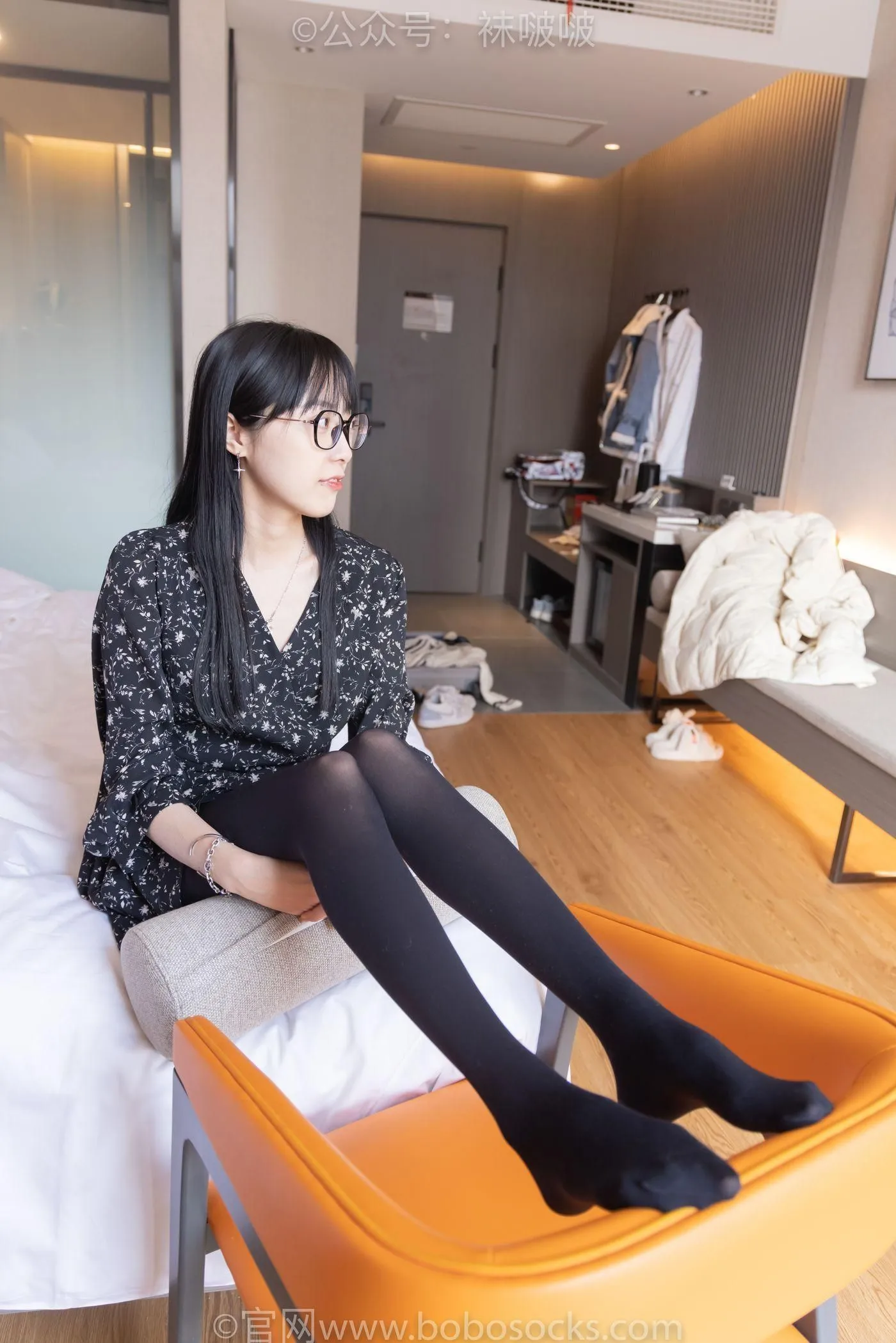 [BoBoSocks袜啵啵]NO.064 稚予-平底鞋、厚黑丝 [137P]插图8